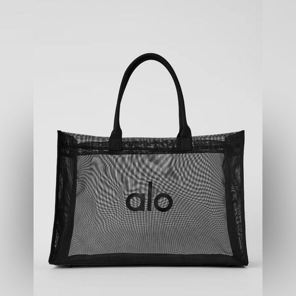ALO Yoga Bags Alo Yoga Sheer Mesh Tote Bag Black Nwt Poshmark